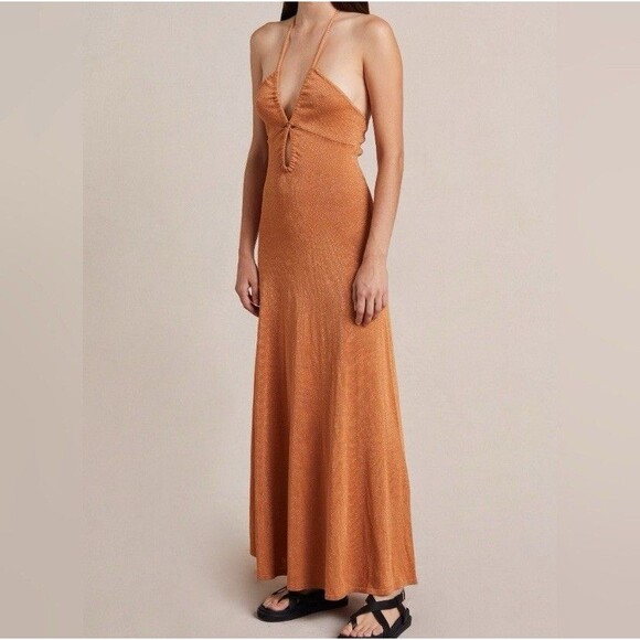 NWT Bec + Bridge x Free People Desert Sun Indya Knit Maxi Cutout Dress Size 12 - Picture 1 of 16